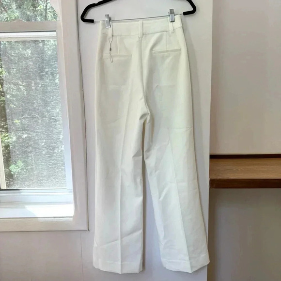 NWT Favorite Daughter Shortie Favorite Pant Wide Leg Trouser Ivory 12P Petite - Picture 8 of 15